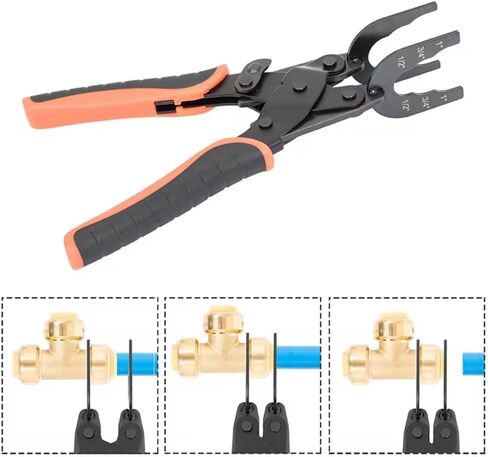 Push-Fit Disconnect Tong Tool for Easily Removing Push-to-Connect Fittings(1/2in, 3/4in, 1in), Multi-Sized Removal Tool in Kuwait