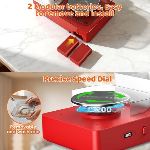 Skirfy Pottery Wheel for Kids Adults,Complete Pottery Set for Beginners with 6.3" Turntable with Two-Way Rotation,Craft Kits Toys Birthday Gifts for Boys Girls(Red) in Kuwait