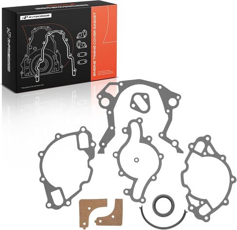 A-Premium Engine Timing Cover Gasket Set Compatible with Ford & Lincoln & Mercury & Laforza & De Tomaso - Explorer, F-100, F-150, F-250 HD, F-350, Mustang, E-100 E-150 E-250 E-350 Econoline Club Wagon in Kuwait