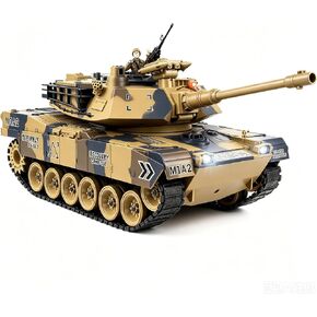 1/18 M1A2 Abrams RC Tank، 60 دقيقة من وقت اللعب، 2.4 جيجا هرتز خزان التحكم عن بعد مع دخان وصوت، ألعاب نموذجية عسكرية للبالغين والأطفال in Kuwait