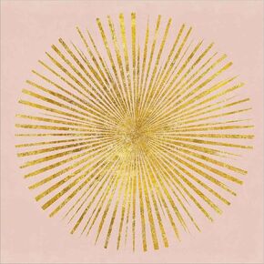 Sunburst I on Pink by Wild Apple Portfolio Laminated Art Print, 28 x 28 inches in Kuwait