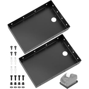 POS Printer Wall Mount Shelf for KDS Kitchen Thermal Printer, Heavy Duty Steel Rack with Cable Management, Fits Thermal Label Scanner Equipment, 2 Pieces in Kuwait