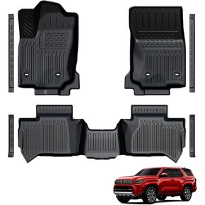 سجادات أرضية لسيارة Toyota Tacoma Double Cab (غير مناسبة هجينة) 2024-2026، بطانات أرضية متينة لجميع الأحوال الجوية لملحقات Toyota Tacoma in Kuwait