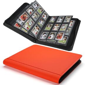 Toploader Binder,Toploader Hard Cases, 9-Pocket Pages Sleeves Hold up 288 Cards.Toploader Card Binder with Sleeves for “3×4" rigid，Card Holder(black) in Saudi Arabia