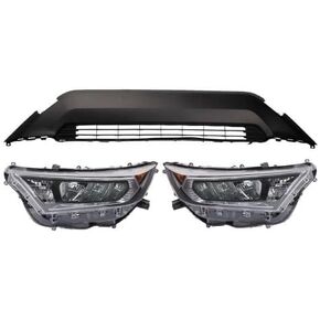 طقم إضاءة مكافئ مكون من 3 قطع مصمم لسيارة Toyota Rav4 2019-2021 XLE (صنع في اليابان) مع خطافات سحب in Kuwait