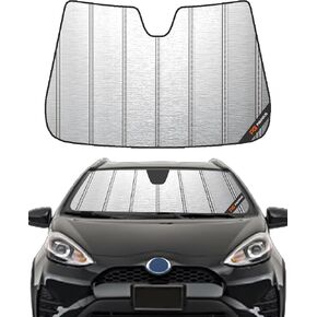 مظلة الشمس للزجاج الأمامي من Pigenius لسيارة Toyota Prius C 2012-2019 (Subcompact / NHP10)، لمسة نهائية فضية معدنية in Kuwait
