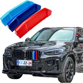 إدراج شبكة السيارات لسيارات BMW X3 G01 2018-2021 X4 G02 2019-2021 (ليس لـ AWD) 7 شبكات، ملحقات الشواية الأمامية in Kuwait