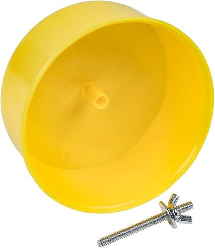JEGS Carburetor Cap | Fits Holley, Edelbrock, AFB, Carter, & Quadrajet Carbs | Fits 5-1/8in. Diameter Neck | Yellow | One Per Package in Kuwait