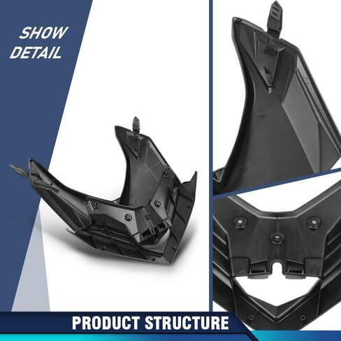 غطاء صندوق تخزين البضائع العلوي بغطاء عاكس أمامي PIT66 متوافق مع Sea-Doo Spark 2 Up/3 Up 2014 2015 2016 2017 2018 2019 2020 2021 2022 295100865، 295100553، 295100864، 295100870 أسود in Kuwait