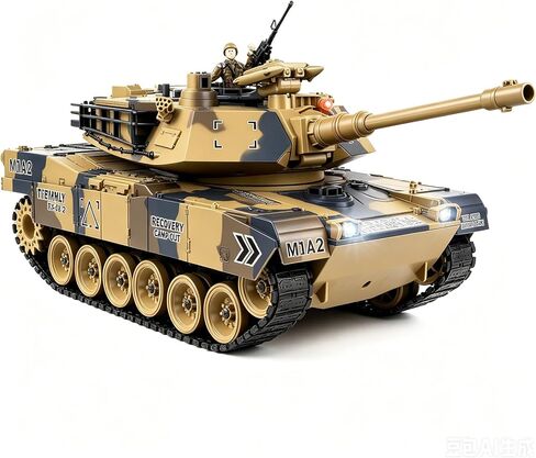1/18 M1A2 Abrams RC Tank، 60 دقيقة من وقت اللعب، 2.4 جيجا هرتز خزان التحكم عن بعد مع دخان وصوت، ألعاب نموذجية عسكرية للبالغين والأطفال in Kuwait