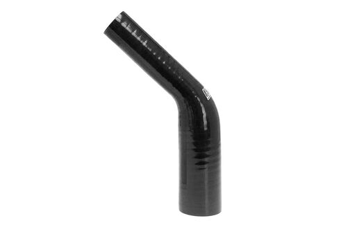 HPS HTSER45-150-175-BLK سيليكون درجة حرارة عالية 4 طبقات معززة 45 درجة خرطوم توصيل مخفض الكوع، أقصى ضغط 75 رطل لكل بوصة مربعة، طول الساق 4 بوصات على كل جانب، معرف 1-1/2 بوصة > 1-3/4 بوصة، أسود in Kuwait