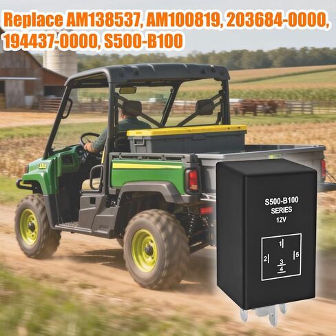 AM138537 AM100819 S500-B100 Glow Plug Relay (عبوة من 2) - متوافق مع John Deere Gator 4X2 4X4، XUV، جرار مدمج 655 755 855 856، جزازات سلسلة F in Kuwait