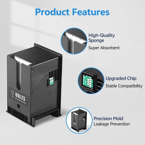صندوق الصيانة S2100 EWMB3 لـ SC-F500 SC-F530 SC-T2100 SC-T3100N SC-T5100N SC-F570 T2170 T3130 T3170 T5170 SC-F550 SC-T2150 SC-T3150 SC-T3150N SC-T5150 SC-T5150N الطابعات (عبوتان) in Kuwait