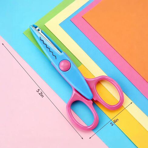 6pcs craft scissors, craft scissors decorative edge for Scrapebook＆School, fancy scissors with Stamp Edge, Fine Zigzag, Castle, Wide Zigzag, Scallop, Ripple in Kuwait