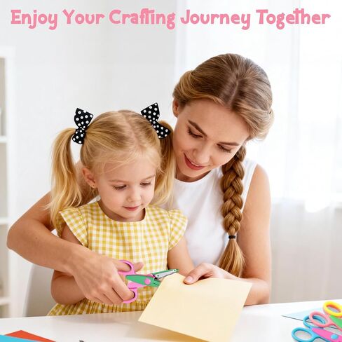 6pcs craft scissors, craft scissors decorative edge for Scrapebook＆School, fancy scissors with Stamp Edge, Fine Zigzag, Castle, Wide Zigzag, Scallop, Ripple in Kuwait