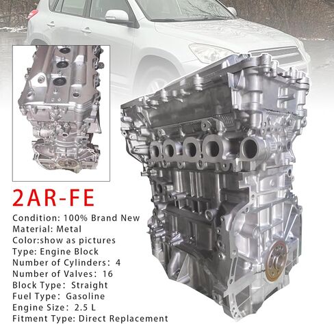 Bruce & Shark 2AR-FE 2.5L Engine Motor Block Assembly for Toyota RAV4 2009 2010 2011 2012 2.5L 4CYL, Replaces 2ARFE in Kuwait