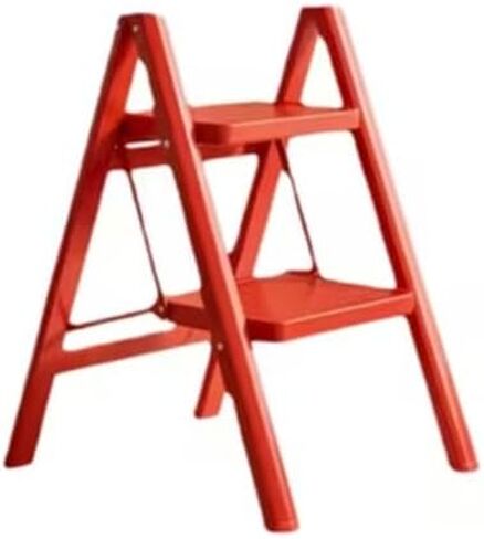 Level 2/3/4/5 Portable Ladders | Sturdy and Lightweight, Easy to fold and Store | Suitable for Home, RV, Office and Outdoor Scenes (2-Step-Red) in Saudi Arabia