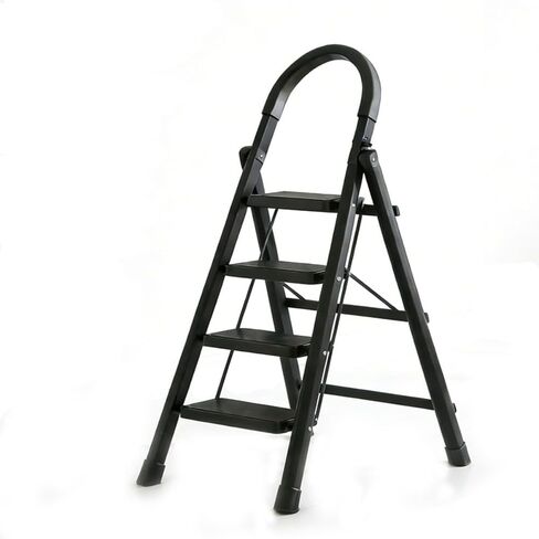 Level 2/3/4/5 Portable Ladders | Sturdy and Lightweight, Easy to fold and Store | Suitable for Home, RV, Office and Outdoor Scenes (2-Step-Red) in Saudi Arabia