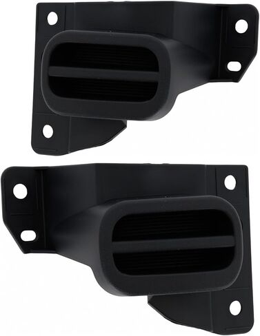 HEADLIGHTSDEPOT حواف خطاف السحب الجانبية للسائق والراكب الأمامي متوافقة مع GMC Sierra Denali 1500 Sierra 1500 2022-2025 - أسود محكم - معتمد من CAPA - GM1039285C/GM1038285C in Kuwait