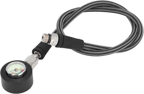 Diving Pressure Gauge, Professional Luminous Submersible Diving Night Pressure Gauge, with High Pressure Hose, for BCD Regulator Underwater Diving (80cm) in Saudi Arabia