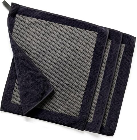 CACHIL 3 Pcs Clay Towel - Auto Detailing Clay bar Towel - Decontaminate Paint and Glass for Smoth Washing - Improve Wax and Sealant Bonding, Enhance Gloss and Color Depth - 12" x 12"（Black） in Kuwait