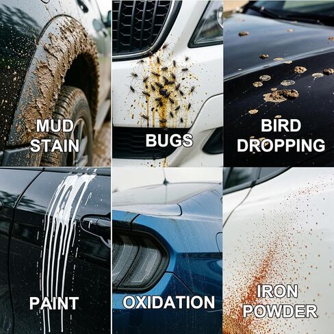 CACHIL 3 Pcs Clay Towel - Auto Detailing Clay bar Towel - Decontaminate Paint and Glass for Smoth Washing - Improve Wax and Sealant Bonding, Enhance Gloss and Color Depth - 12" x 12"（Black） in Kuwait