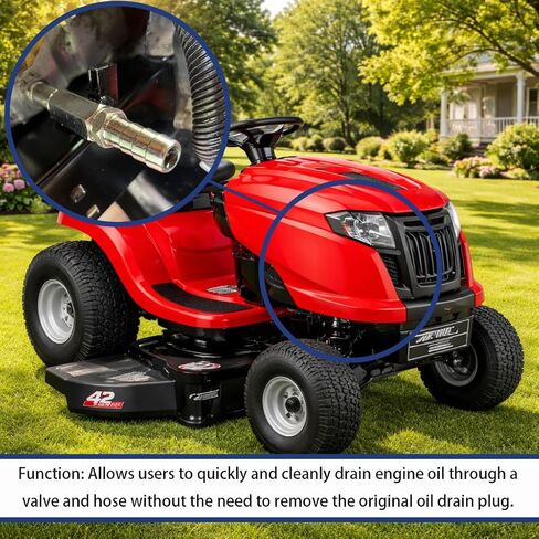 صمام تصريف الزيت 125-508 مع خرطوم، استبدال صمام تصريف زيت جزازة العشب لـ MTD Cub Cadet، 3/8-18 NPTF Thread 1/2 طقم خرطوم، صمام إغلاق من الفولاذ المقاوم للصدأ لجرار العشب، حزمة واحدة in Kuwait