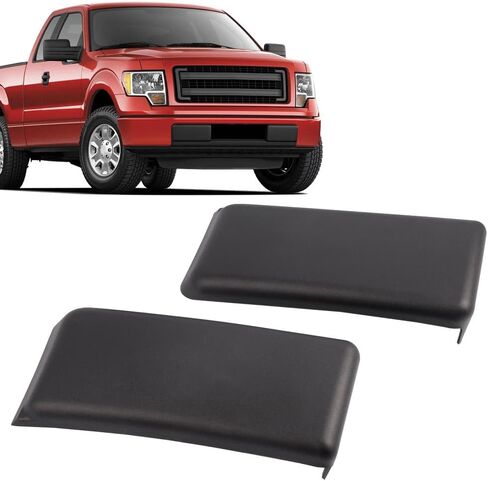 Front Bumper Guards Pads Insert Fit Ford 2009-2014 F-150 F150 Insert Caps Pair Right and Left Black in Kuwait