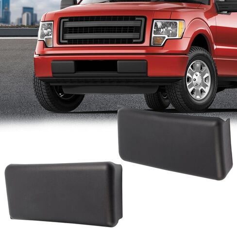 Front Bumper Guards Pads Insert Fit Ford 2009-2014 F-150 F150 Insert Caps Pair Right and Left Black in Kuwait
