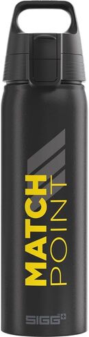 SIGG - Aluminum Water Bottle - WMB Pathfinder Match Point - Climate Neutral Certified - Suitable For Carbonated Beverages - Leakproof & Lightweight - BPA Free - Black with Design 25 Oz in Saudi Arabia