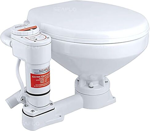 SEAFLO 12V Electric Twist Flush Marine Toilet Boating Head in Kuwait