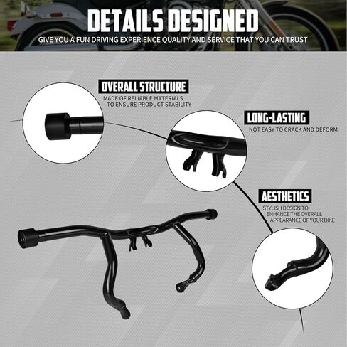 Motorcycle Engine Guard Flat-Out Bar Support Bumper Fit for Harley Touring Road King Electra Glide Ultra Limited FLHT FLHXSE 2014-2025 in Kuwait