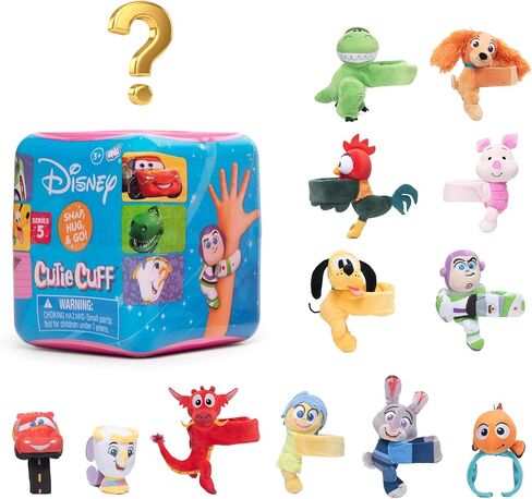 الإصدار الخامس من Disney Cutie Cuffs - سوار من القطيفة الغامضة - 12 شخصية للجمع، مع Lightning McQueen وNemo وBuzz Lightyear وPluto in Kuwait