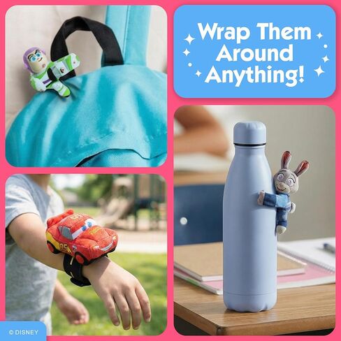 الإصدار الخامس من Disney Cutie Cuffs - سوار من القطيفة الغامضة - 12 شخصية للجمع، مع Lightning McQueen وNemo وBuzz Lightyear وPluto in Kuwait