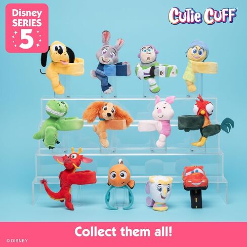 الإصدار الخامس من Disney Cutie Cuffs - سوار من القطيفة الغامضة - 12 شخصية للجمع، مع Lightning McQueen وNemo وBuzz Lightyear وPluto in Kuwait