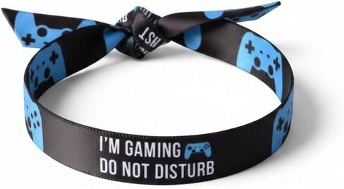 سوار معصم Gamer I'm Gaming - عبوة من 5 أساور من القماش المرن للاعبين، تصميم وحدة التحكم، ملحق إعداد الألعاب وهدية للأطفال والكبار (أزرق وأسود) in Kuwait
