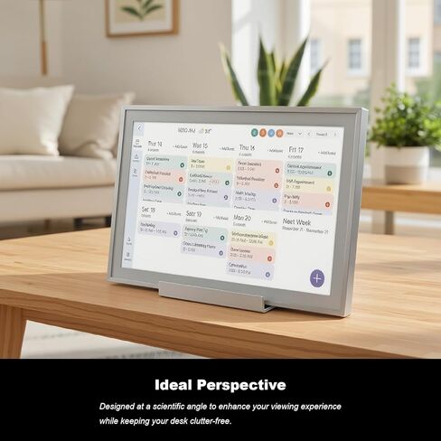لحامل تقويم Skylight، حامل تثبيت ثابت على سطح المكتب متوافق مع Skylight Calendar بحد أقصى 27 بوصة، قاعدة سطح مكتب قوية للتقويم الرقمي، بديل للتركيب على الحائط بدون أدوات (أبيض) in Kuwait