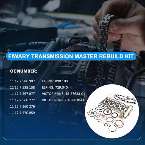 Complete Engine Overhaul Gasket Kit 11127586907 for BMW 1 Series Mini Cooper 2009-2016 1.6L N13 N18 Direct Replacement in Kuwait