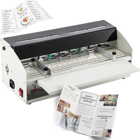 460mm Electric Creasing Machine, Paper Card Creasing Machine with Scale Ruler, Perforator Paper Folding Creaser Scorer Maker, for Files Photos, Documents, Cards in Kuwait