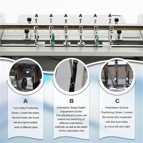 460mm Electric Creasing Machine, Paper Card Creasing Machine with Scale Ruler, Perforator Paper Folding Creaser Scorer Maker, for Files Photos, Documents, Cards in Kuwait