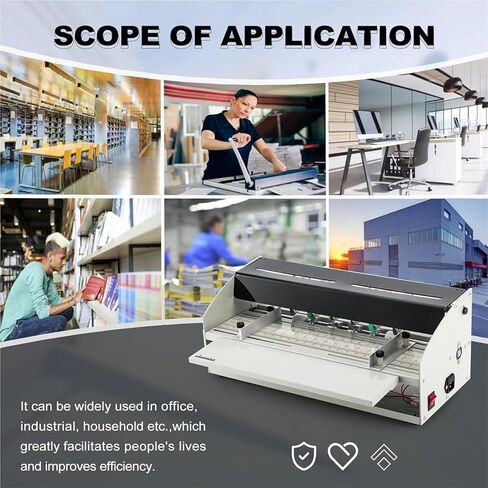 460mm Electric Creasing Machine, Paper Card Creasing Machine with Scale Ruler, Perforator Paper Folding Creaser Scorer Maker, for Files Photos, Documents, Cards in Kuwait