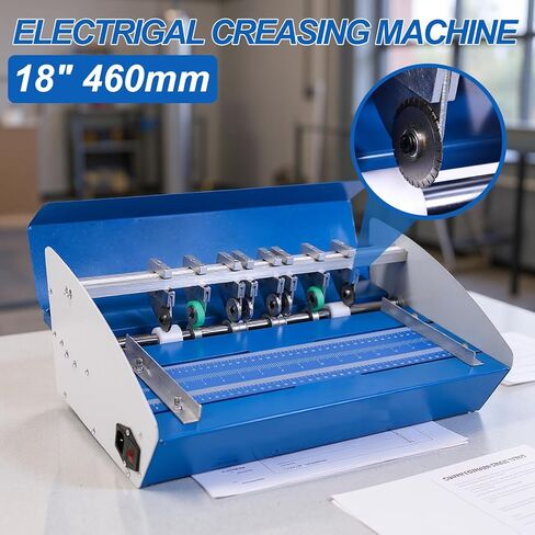 3-in-1 Electric Paper Folding Machine with Scale Ruler Perforation Cutter 460mm 110V for Photos Documents Menus Envelopes Note in Kuwait