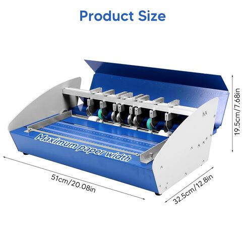 3-in-1 Electric Paper Folding Machine with Scale Ruler Perforation Cutter 460mm 110V for Photos Documents Menus Envelopes Note in Kuwait