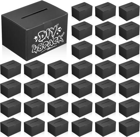 Fullhawl 12 Pack Raffle Box Ballot Box Large White Suggestions Boxes 10 x 10 x 10 Inch Cardboard Donation Boxes for Charity Fundraising Collecting Business Card Voting Contest Wedding Funeral in Kuwait