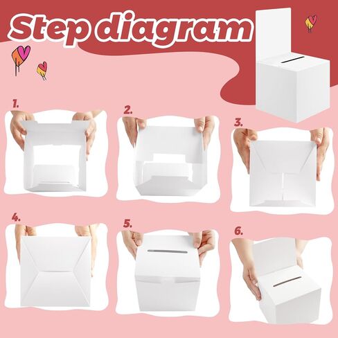 36 Pack Cardboard Ballot Box with Slot, 6 x 6 x 6 Inch Raffle Boxes with Removable Header, Ticket Boxes for Gift Card Exchange, Voting, Fundraising in Kuwait
