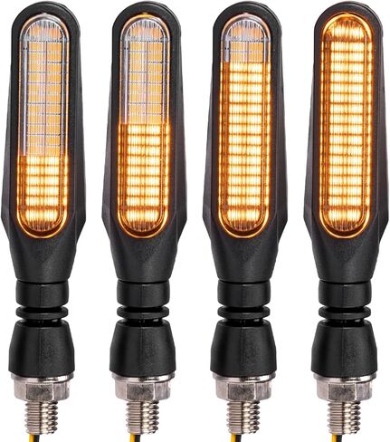 KEMIMOTO دراجة نارية بدوره إشارات الضوء، 12V مؤشرات تحول دراجة نارية عالمية، 36 لمبات LED للدراجات النارية سكوتر كروزر (4 قطع) in Kuwait