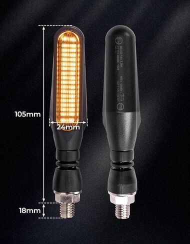 KEMIMOTO دراجة نارية بدوره إشارات الضوء، 12V مؤشرات تحول دراجة نارية عالمية، 36 لمبات LED للدراجات النارية سكوتر كروزر (4 قطع) in Kuwait
