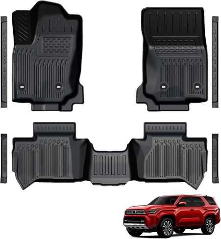 سجادات أرضية لسيارة Toyota Tacoma Double Cab (غير مناسبة هجينة) 2024-2026، بطانات أرضية متينة لجميع الأحوال الجوية لملحقات Toyota Tacoma in Kuwait