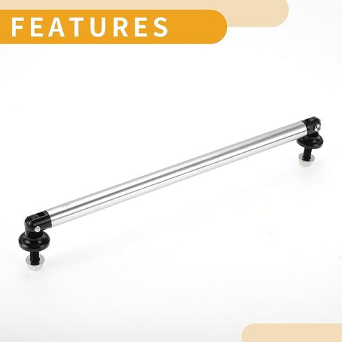 2pcs 200mm/7.87in Car Splitter Support Rods Adjustable Front Rear Bumper Lip Splitter Strut Rod Tie Support Bars Aluminum Alloy Silver Tone in Kuwait
