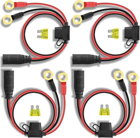 4 عبوات GC008 X-Connect متوافقة مع كابلات ملحقات شاحن البطاريات NOCO، M10 (3/8 بوصة) طرف ثقب XL، موصل البطارية البديل، كابل شاحن البطاريات الذكية in Kuwait